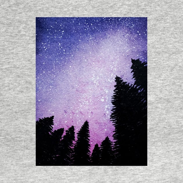 Trees with Starry Sky by monitdesign